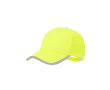 Fluorescerende kinderpet van polyester met klittenbandsluiting kleur neon geel