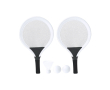 Set van 2 rackets met 2 bijpassende ballen en een veer voor buiten kleur wit