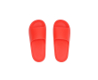 Eénkleurige slippers met brede band over de wreef kleur rood
