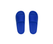 Eénkleurige slippers met brede band over de wreef kleur blauw