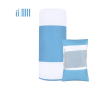 Strandhanddoek met hoes en waterdicht hoekvak, 200 g/m² kleur lichtblauw