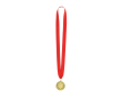 Winnaarsmedaille met gouden afwerking en reliëfrand kleur goud
