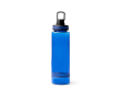 Transparante fles van gerecycled kunststof met drinktuit 750 ml kleur koningsblauw