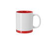 Keramische mok met gekleurde details voor sublimatie, 350 ml kleur rood