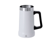 Geïsoleerde mok van gerecycled rvs met dubbele wand, 700 ml kleur wit