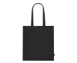 Gerecycled vilten tas met lange hengsels in klassieke kleuren kleur zwart