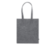 Gerecycled vilten tas met lange hengsels in klassieke kleuren kleur grijs