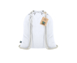 Katoenen trekkoordrugzak met Fairtrade-certificering, 140 g/m² kleur wit