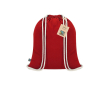 Katoenen trekkoordrugzak met Fairtrade-certificering, 140 g/m² kleur rood