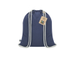 Katoenen trekkoordrugzak met Fairtrade-certificering, 140 g/m² kleur marineblauw