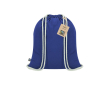 Katoenen trekkoordrugzak met Fairtrade-certificering, 140 g/m² kleur blauw