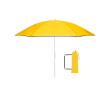 Opvouwbare strandparasol in bijpassende draagtas, Ø160 cm kleur geel