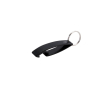 Klassieke flesopener-sleutelhanger van GRS-gerecycled aluminium kleur zwart