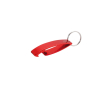 Klassieke flesopener-sleutelhanger van GRS-gerecycled aluminium kleur rood