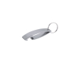 Klassieke flesopener-sleutelhanger van GRS-gerecycled aluminium kleur zilver
