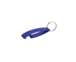 Klassieke flesopener-sleutelhanger van GRS-gerecycled aluminium kleur blauw