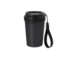 Beker met frosted afwerking, lekvrij deksel en dispenser, 360 ml kleur zwart