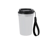 Beker met frosted afwerking, lekvrij deksel en dispenser, 360 ml kleur doorzichtig