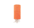 Dunne pareo van gerecycled katoen en RPET met witte franjes, 180 g/m² kleur oranje
