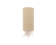 Dunne pareo van gerecycled katoen en RPET met witte franjes, 180 g/m² kleur naturel