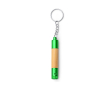 Bamboe pen met ledlampje, metalen details en blauwe inkt kleur groen