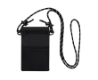 Polyester slingbag met hoofdsluiting en buitenvak kleur zwart