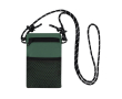 Polyester slingbag met hoofdsluiting en buitenvak kleur groen