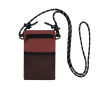 Polyester slingbag met hoofdsluiting en buitenvak kleur bordeaux