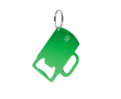 GRS-gerecycled aluminium flesopener-sleutelhanger kleur groen