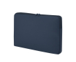 Klassieke gevoerde PU-laptophoes voor laptops tot 15'' kleur marineblauw