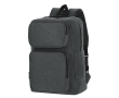 Zachte RPET-polyester rugzak voor tablet en laptop tot 15 inch kleur grijs