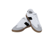 Zachte leren sneakers met bijpassende veters en rubberen zool kleur wit