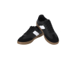 Zachte leren sneakers met bijpassende veters en rubberen zool kleur zwart