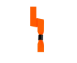 Polyester armband voor evenementen met veiligheidssluiting kleur neon oranje