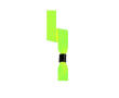 Polyester armband voor evenementen met veiligheidssluiting kleur neon groen