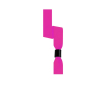 Polyester armband voor evenementen met veiligheidssluiting kleur neon fuchsia