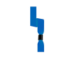 Polyester armband voor evenementen met veiligheidssluiting kleur blauw
