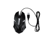 Verlichte USB-muis met LED-licht, ideaal voor gamers kleur zwart