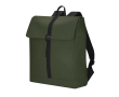 Zacht aanvoelende rugzak met gesp en trolleyband, 14 inch kleur groen