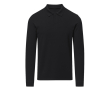 Unisex poloshirt met lange mouwen van katoen 220 g/m² - MKT Charlot kleur zwart