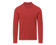 Unisex poloshirt met lange mouwen van katoen 220 g/m² - MKT Charlot kleur rood