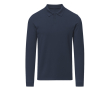 Unisex poloshirt met lange mouwen van katoen 220 g/m² - MKT Charlot kleur marineblauw