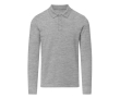 Unisex poloshirt met lange mouwen van katoen 220 g/m² - MKT Charlot kleur grijs