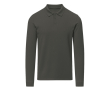 Unisex poloshirt met lange mouwen van katoen 220 g/m² - MKT Charlot kleur donkergrijs