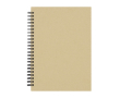 A5 notitieboek met gelijnde pagina’s en maandplanner in het Engels kleur naturel