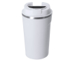 RVS beker van gerecycled staal met temperatuurindicator 400 ml kleur wit