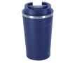 RVS beker van gerecycled staal met temperatuurindicator 400 ml kleur marineblauw