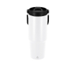 RVS drinkfles van gerecycled staal met handige draaglus 900 ml kleur wit