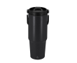 RVS drinkfles van gerecycled staal met handige draaglus 900 ml kleur zwart