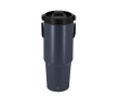 RVS drinkfles van gerecycled staal met handige draaglus 900 ml kleur marineblauw